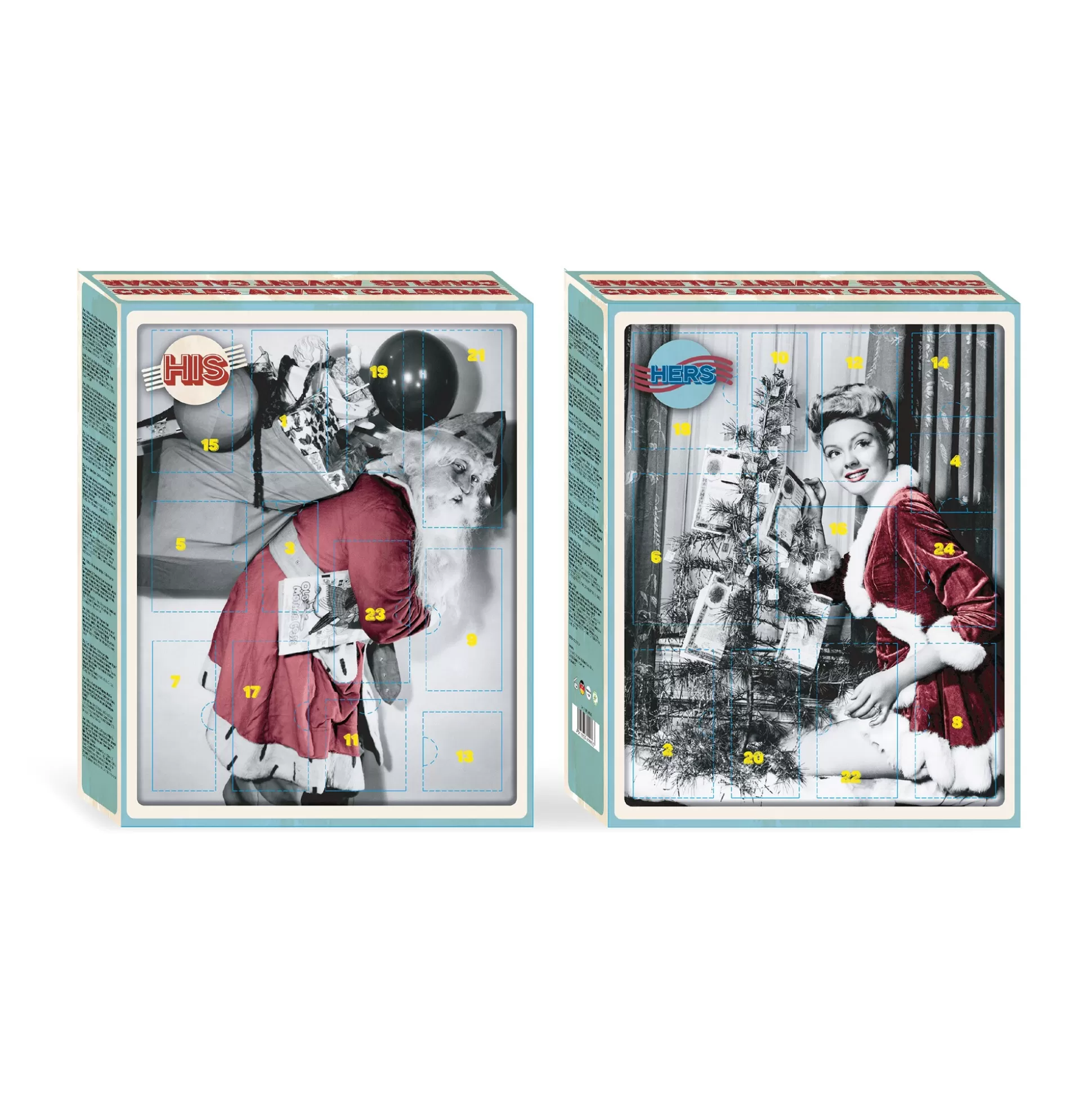 Kerstdecoraties^* Adventskalender "Couples", 2 Stuks