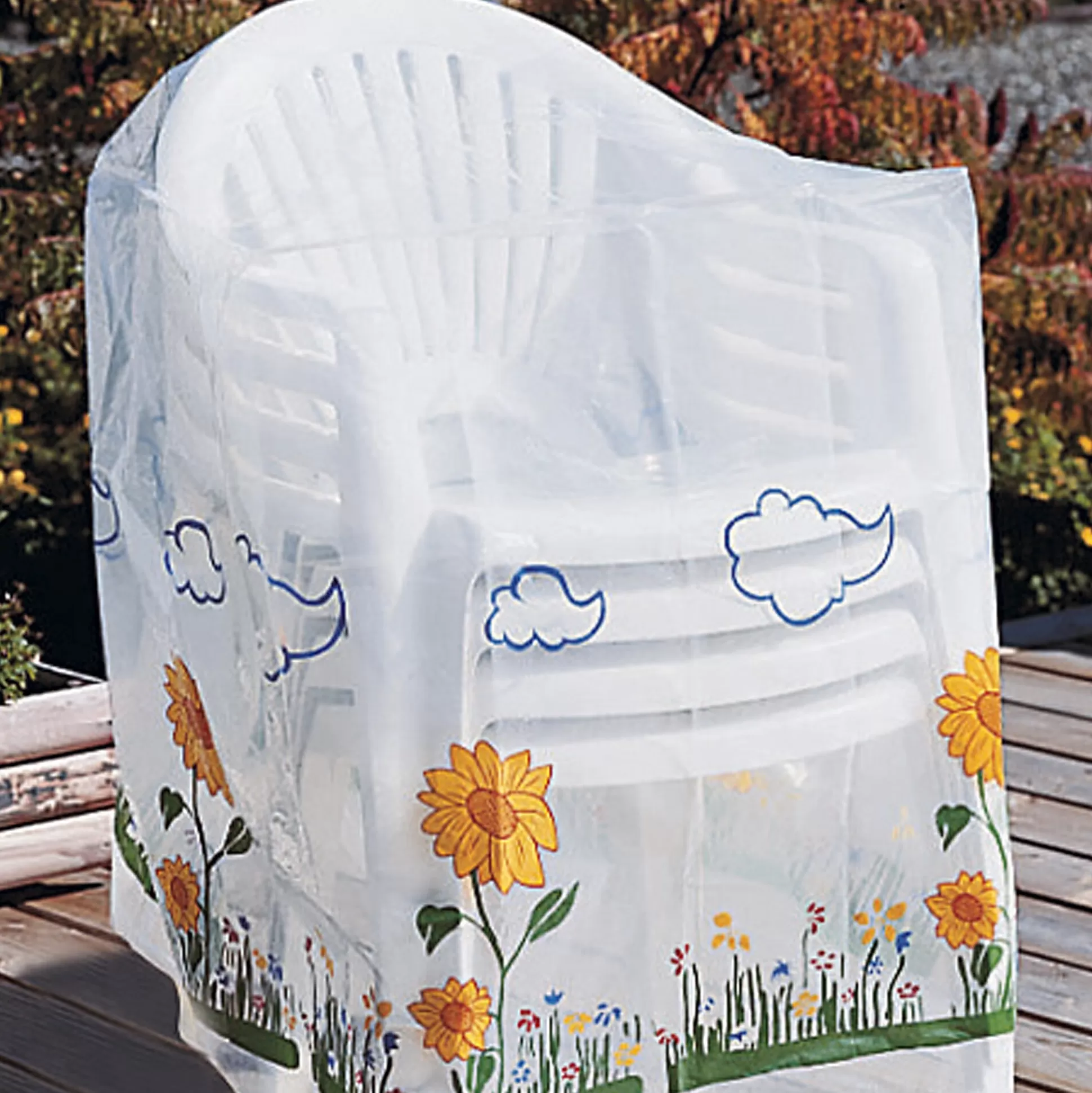 Tuinmeubels & Accessoires^genialo Afdekhoes Voor 4 Tuinstoelen Zonnebloem