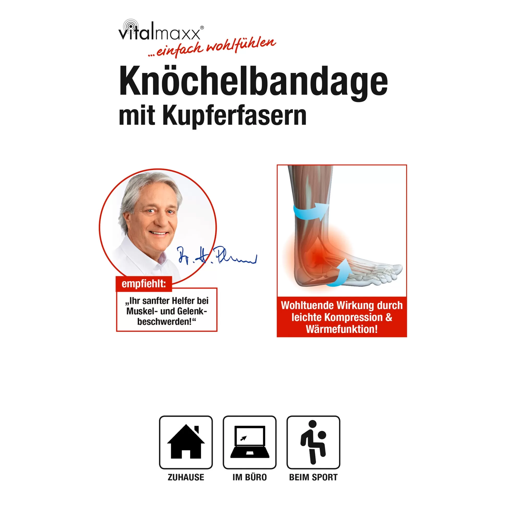 Bandages^VITALMAXX Bandage Met Koperdraad