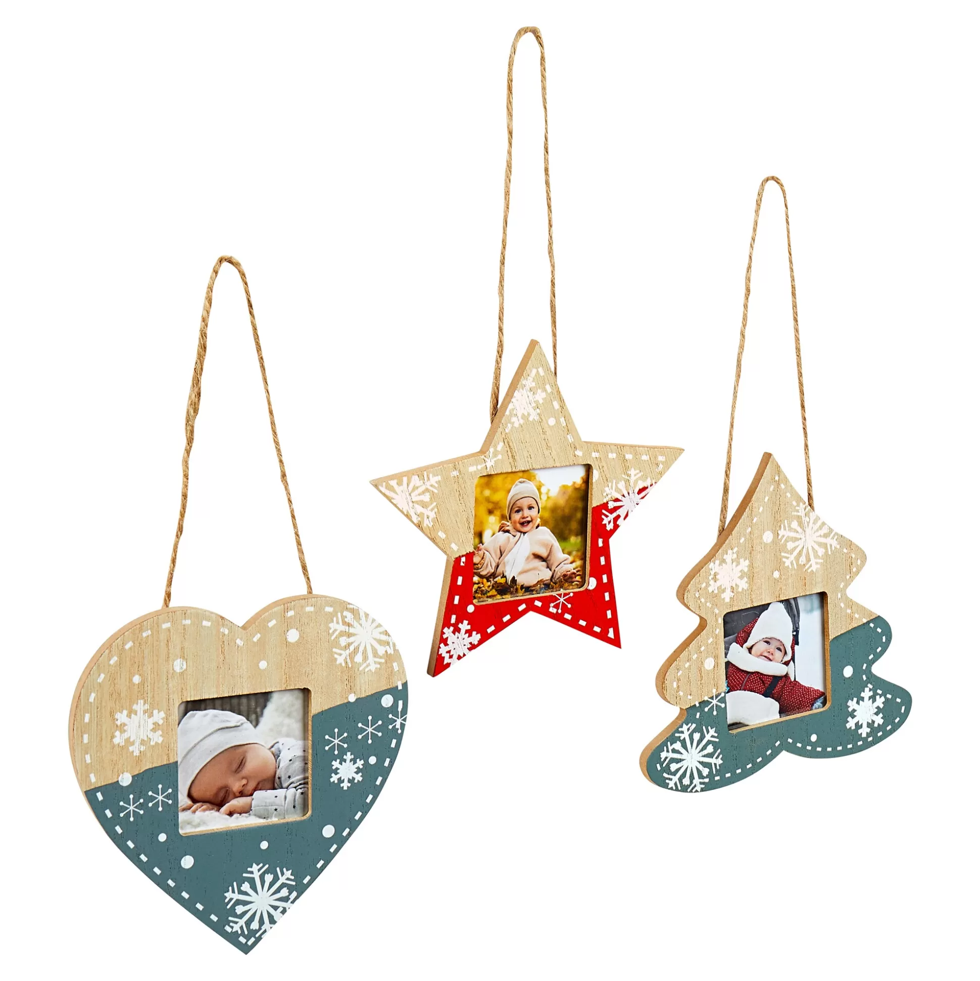 Kerstdecoraties^viva domo Deco-Fotohangers "Kerst", 3-Delig