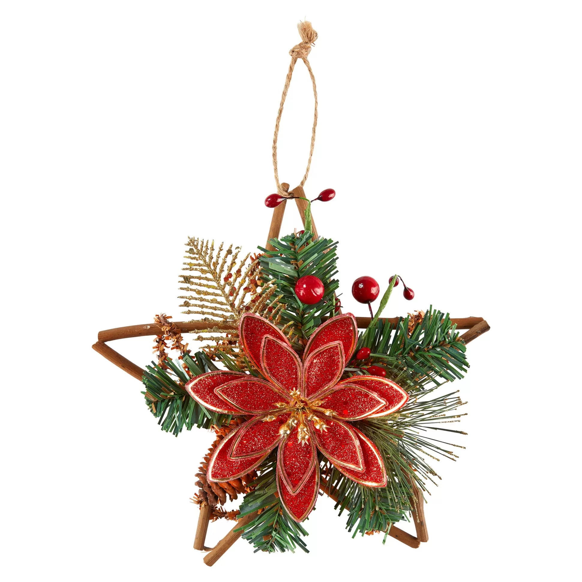 Kerstdecoraties^* Deco-Kerstster Bordeaux