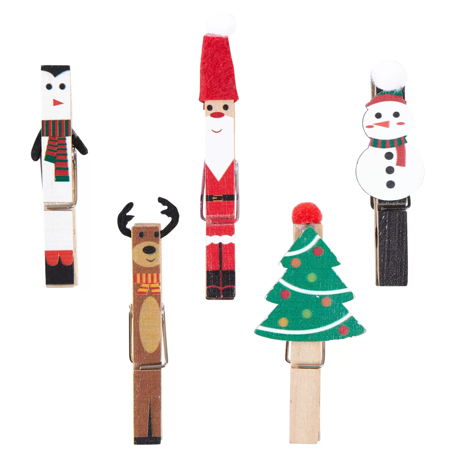 Kerstdecoraties^genialo Deco-Knijpers "Kerst", 5 Stuks