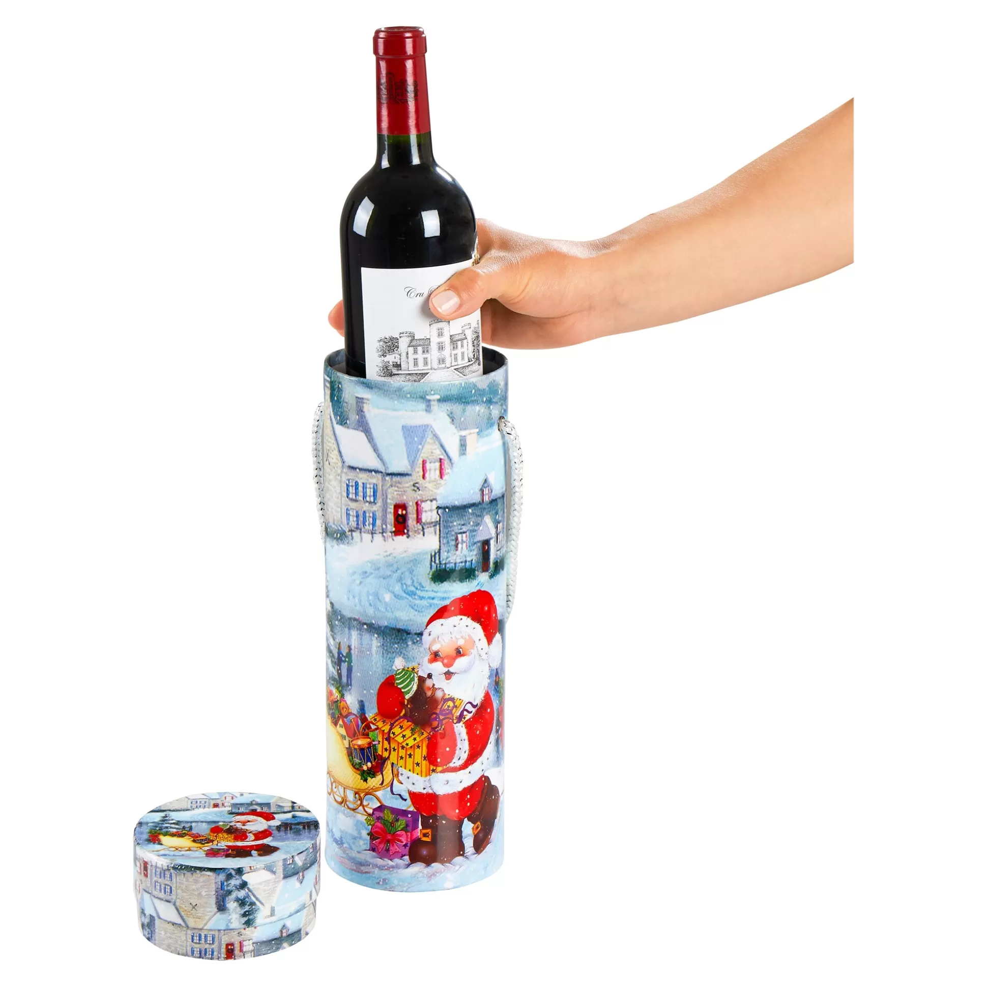 Kerstdecoraties^viva domo Geschenkdoos Voor Een Fles "Kerstverhaal"