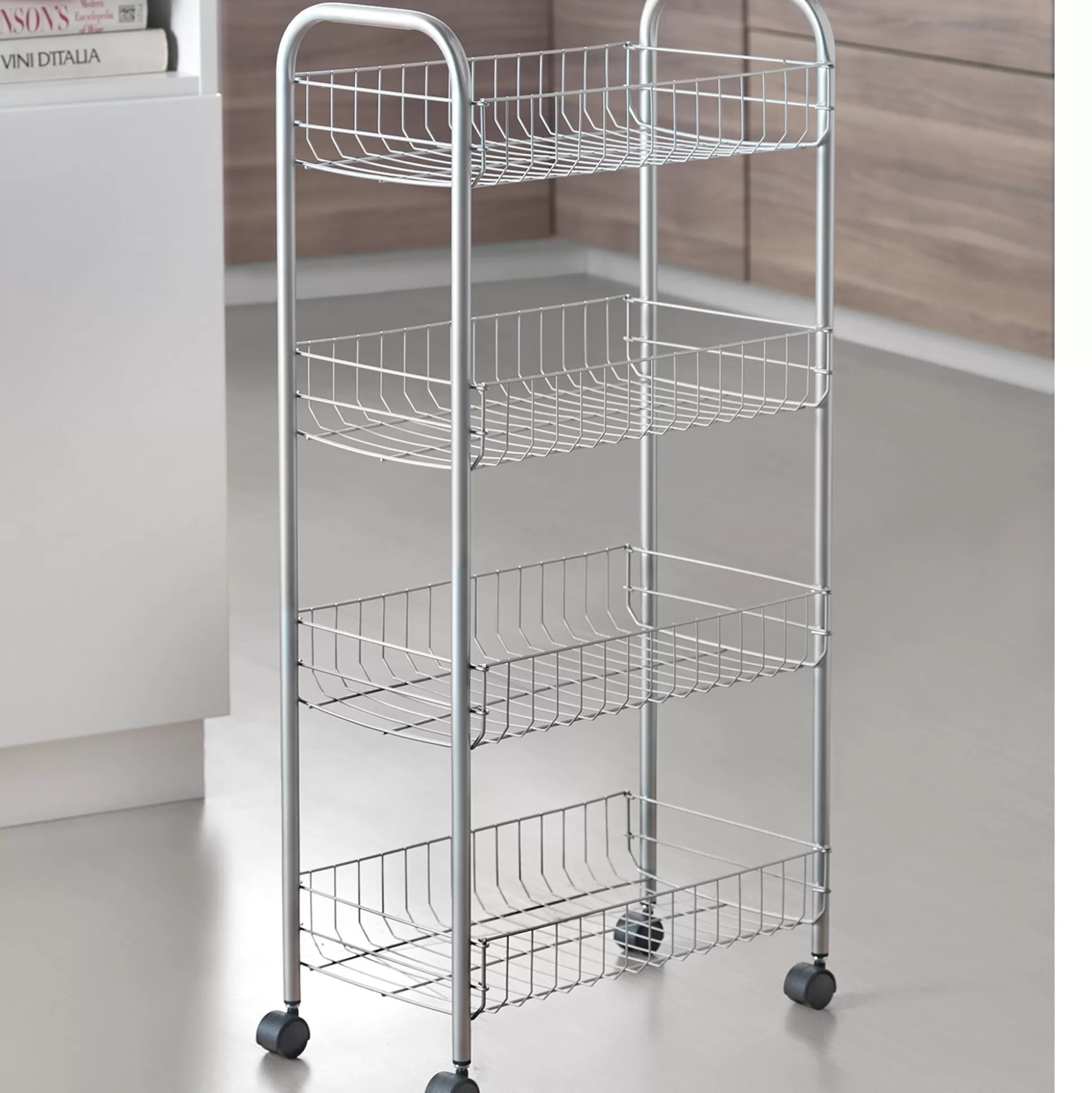 Keukenrekjes & -Trolleys^Metaltex Keukentrolley "Lugano" 4 Etages
