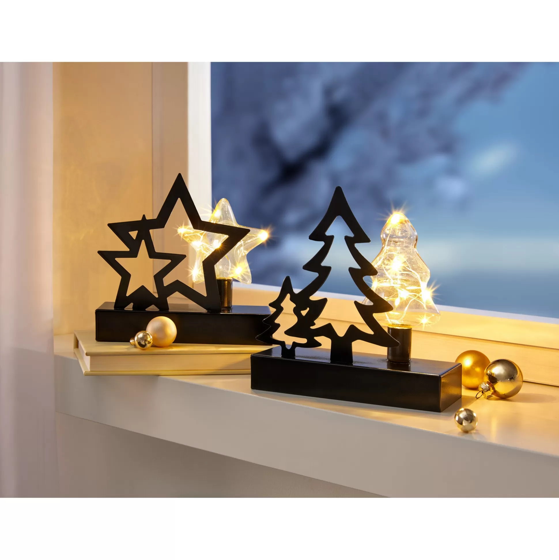 Kerstdecoraties^viva domo Led-Deco Sterren