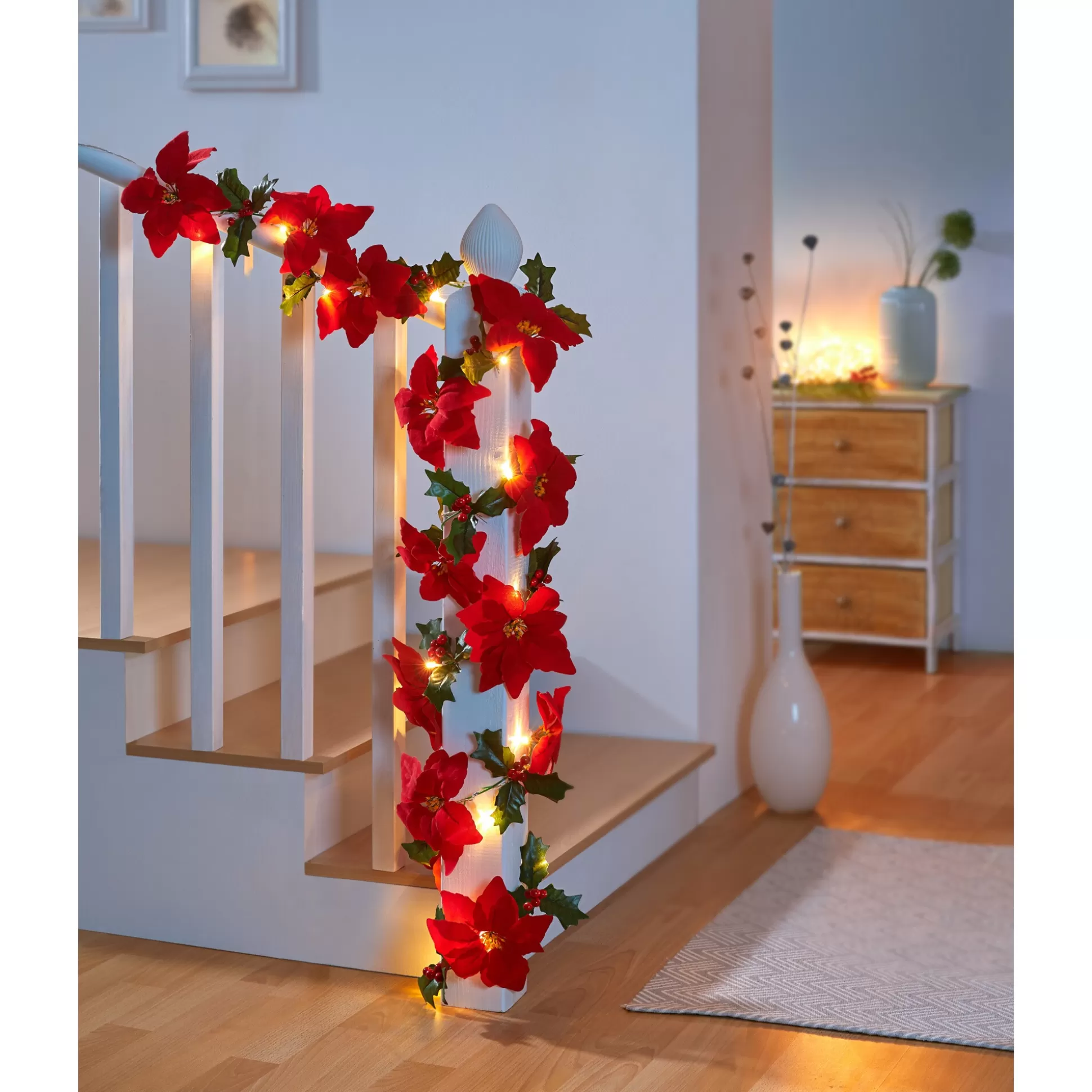 Kerstdecoraties^viva domo Led-Guirlande "Kerstster"