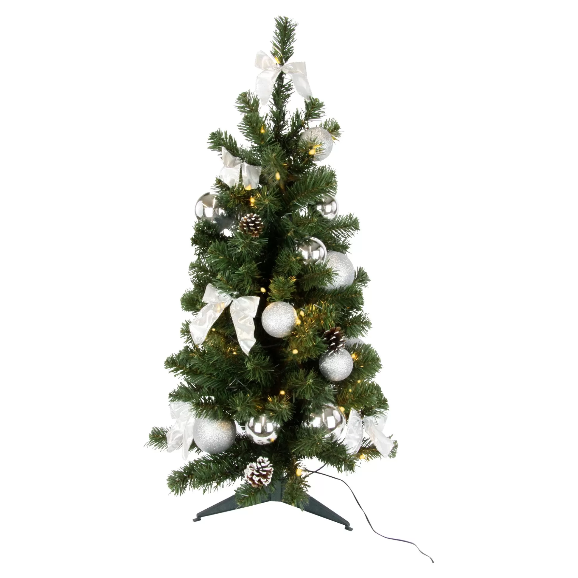 Kerstdecoraties^viva domo Led-Kerstboom Zilver