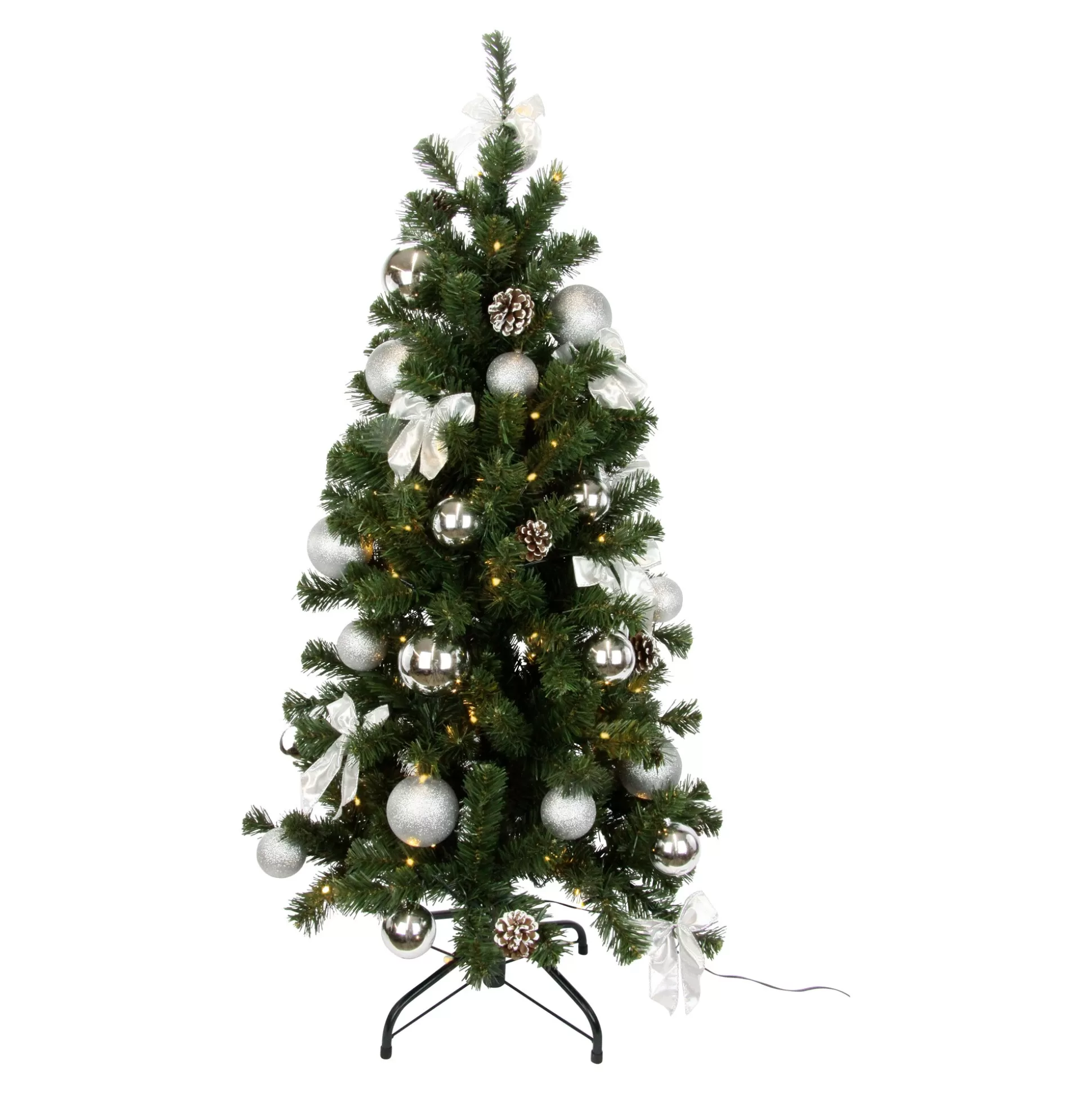 Kerstdecoraties^viva domo Led-Kerstboom Zilver