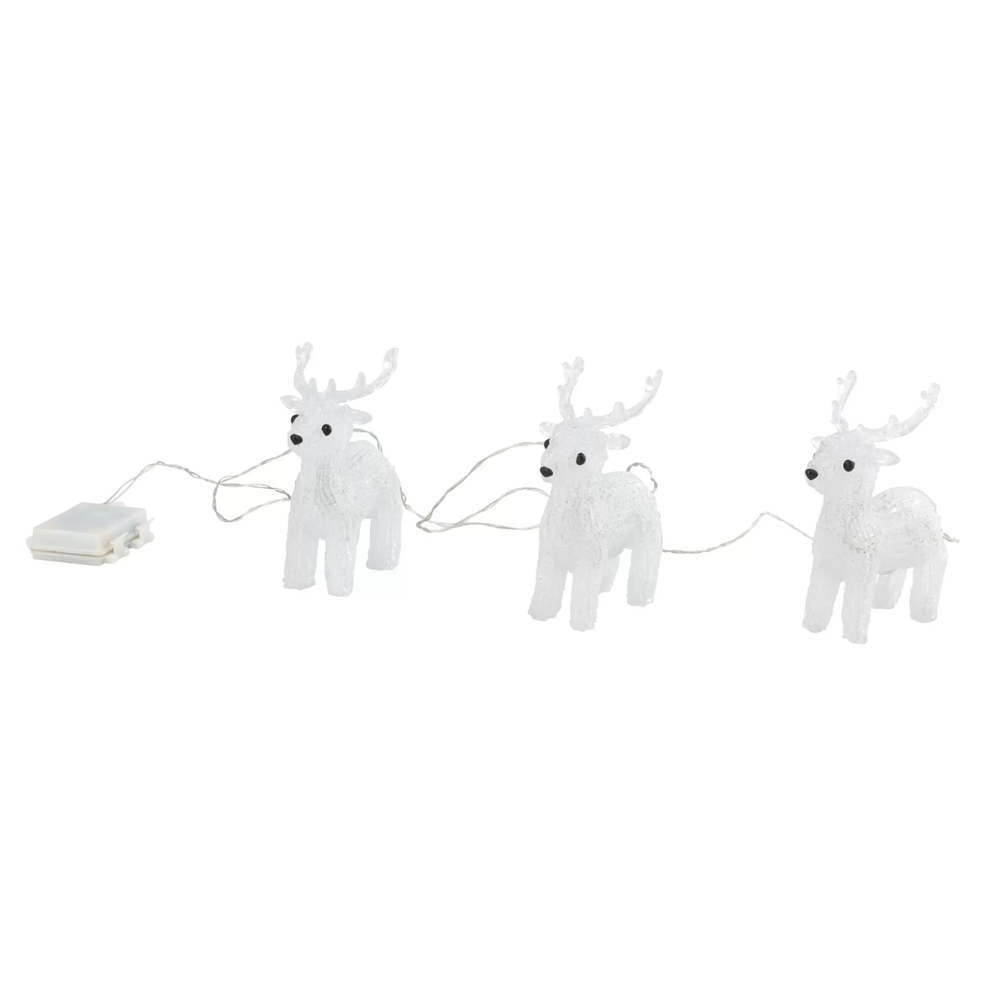 Kerstdecoraties^viva domo Led-Rendieren, 3 Stuks