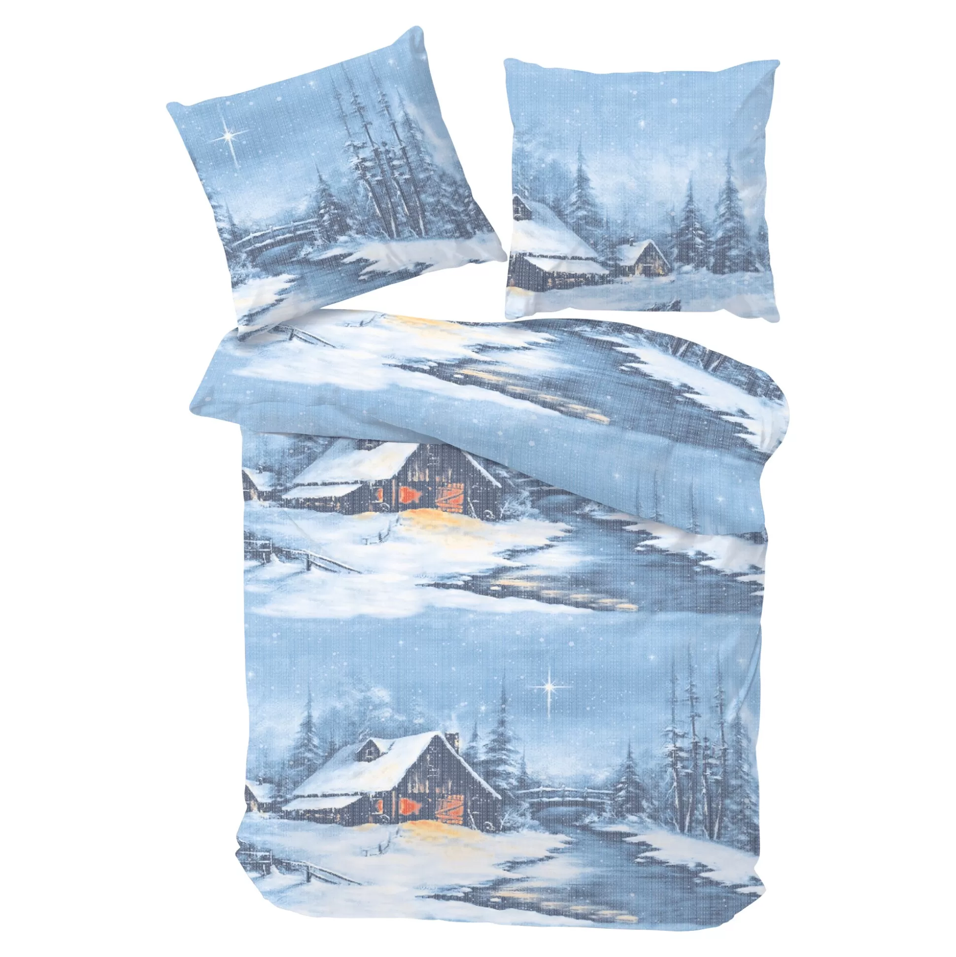 Bedtextiel^viva domo Overtrekset "Winterhuis", 2-Delig