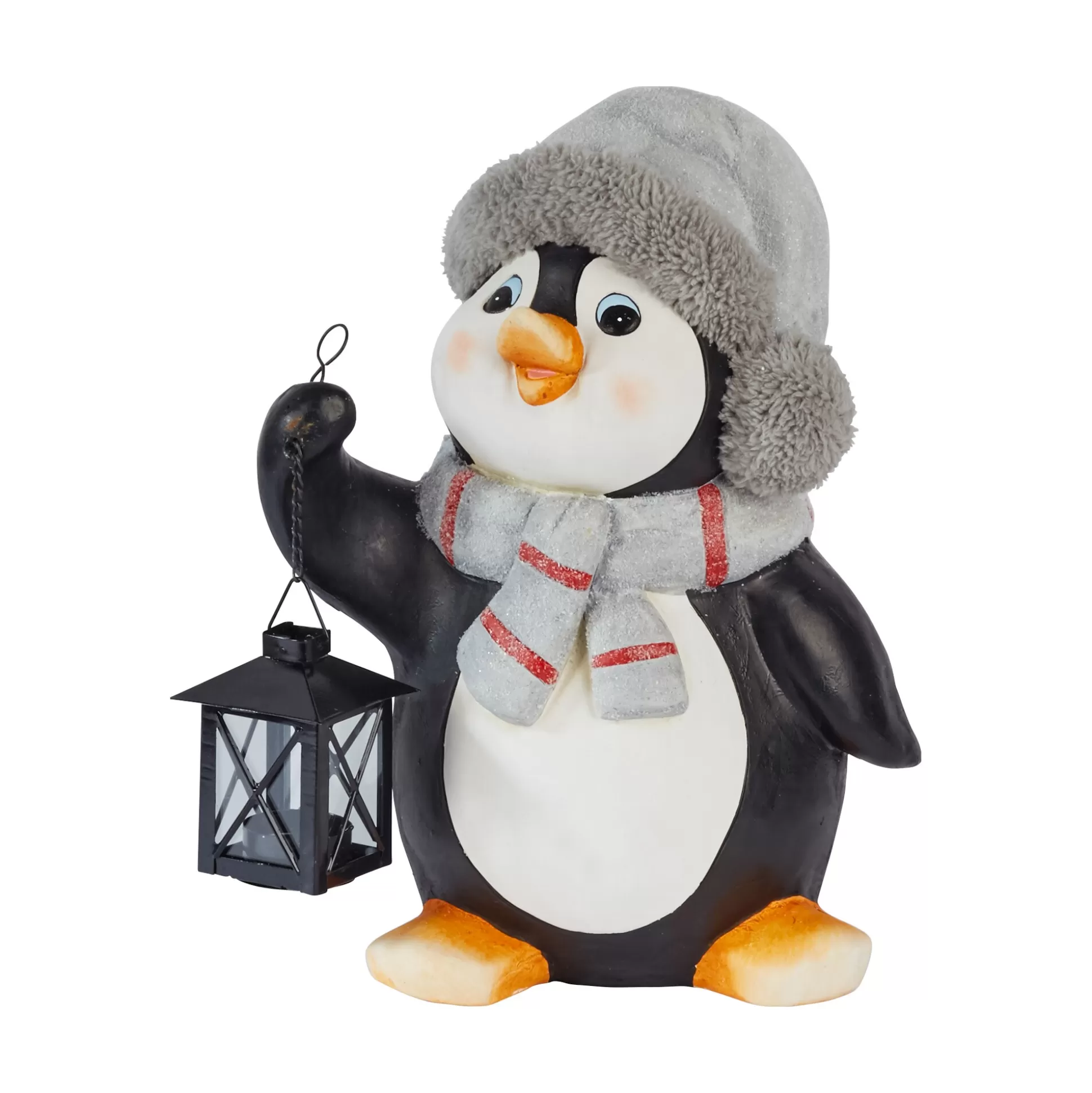 Kerstdecoraties^* Pinguin "Fridolin" Met Lantaarn