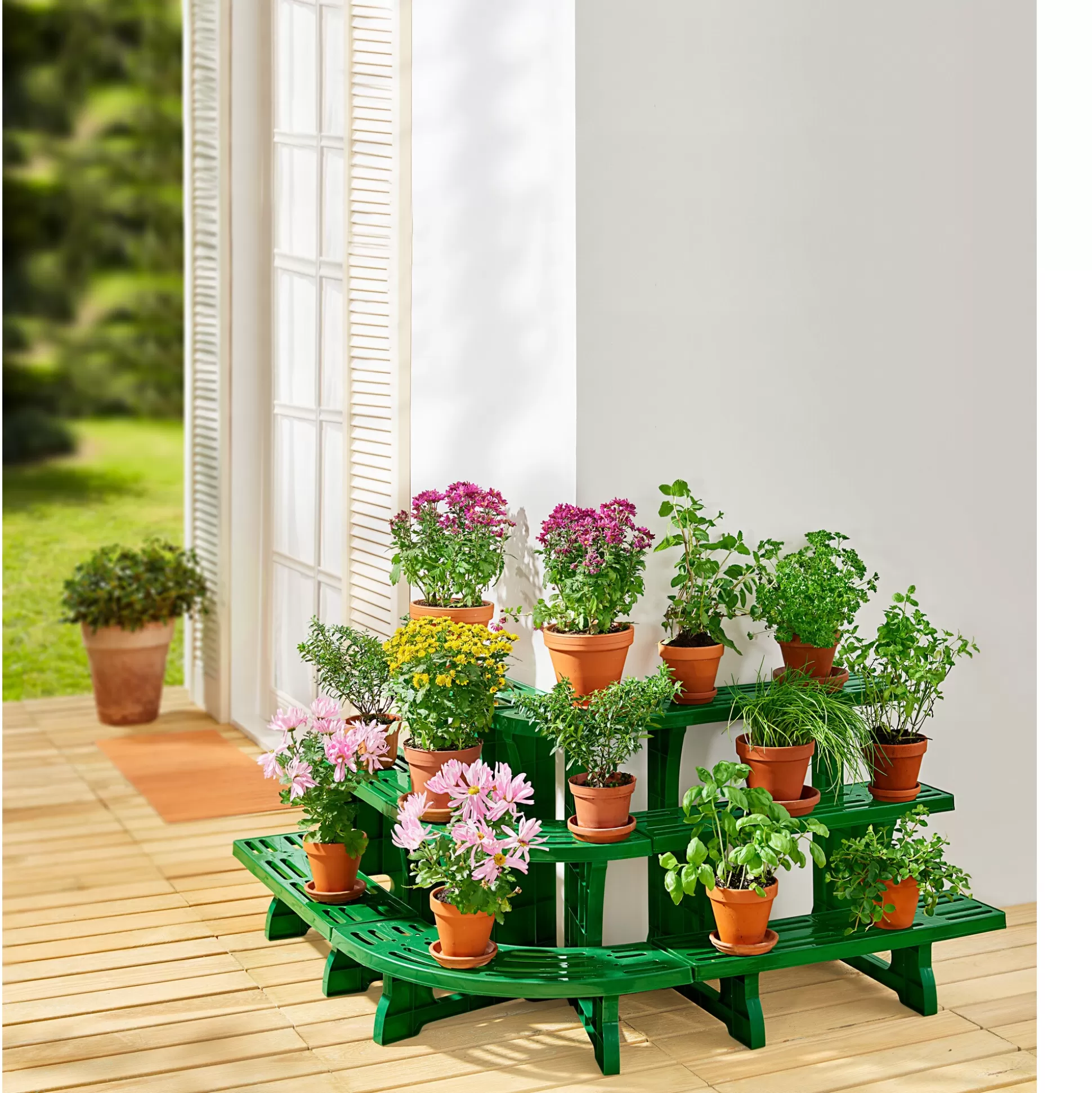 Tuinmeubels & Accessoires^* Plantentrap "Trio" Hoek