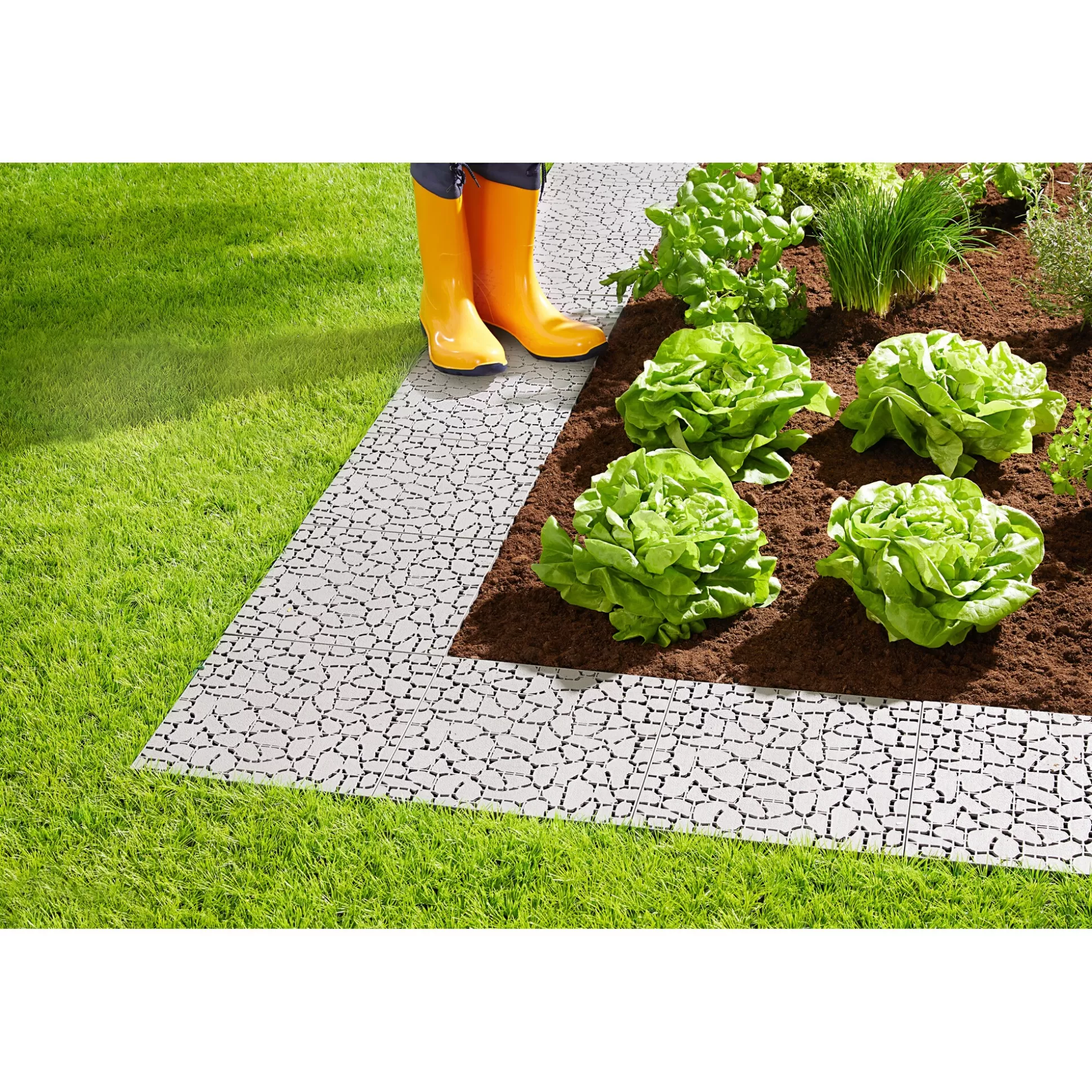 Plantaccessoires^genialo Staptegels Grijs, 4 Stuks