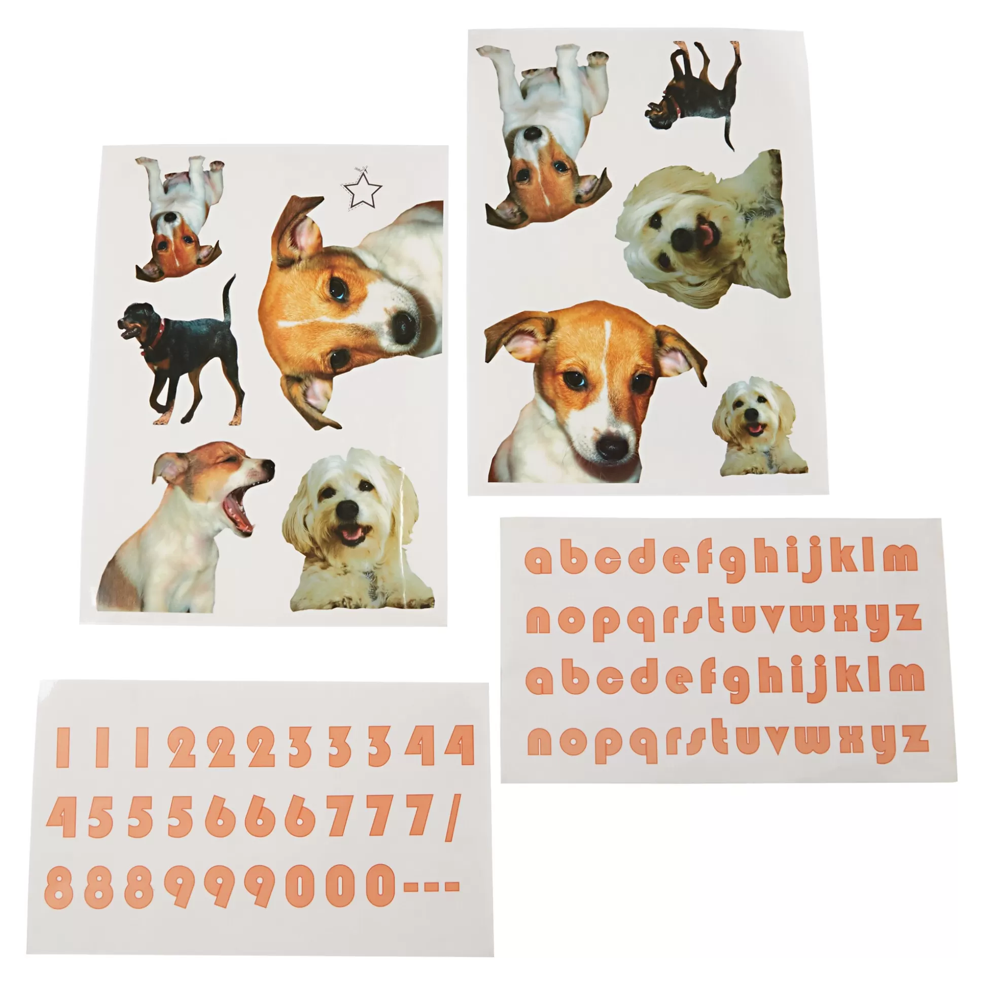 Tuindecoratie^genialo Vuilnisbakstickers "Honden"