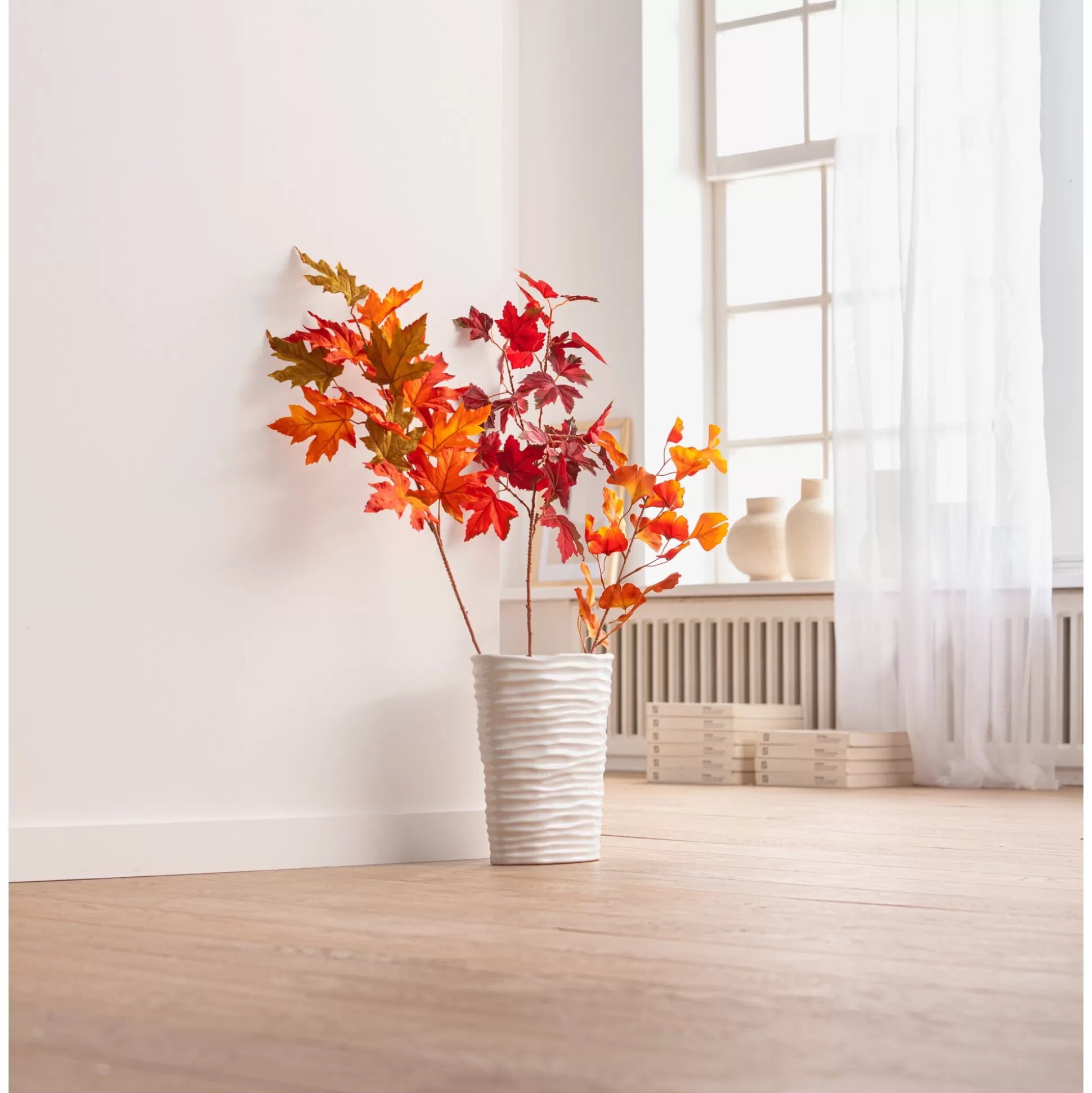 Planten & Bloemendecoratie^viva domo Xl Kunstbladeren Donkerrood